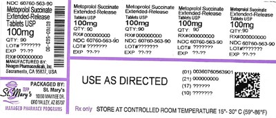563 (Metoprolol 60760 563 90)